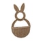 Handwoven Bunny Basket For Easter Door Hanger Flower Pot Holder Charming Festival Decor 4