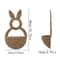 Handwoven Bunny Basket For Easter Door Hanger Flower Pot Holder Charming Festival Decor 3
