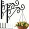 WallMounted Iron Art Flower Pot Stand For Outdoor Garden Balcony Rustic Hanging Basket Holder For S 5