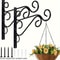 WallMounted Iron Art Flower Pot Stand For Outdoor Garden Balcony Rustic Hanging Basket Holder For S 5