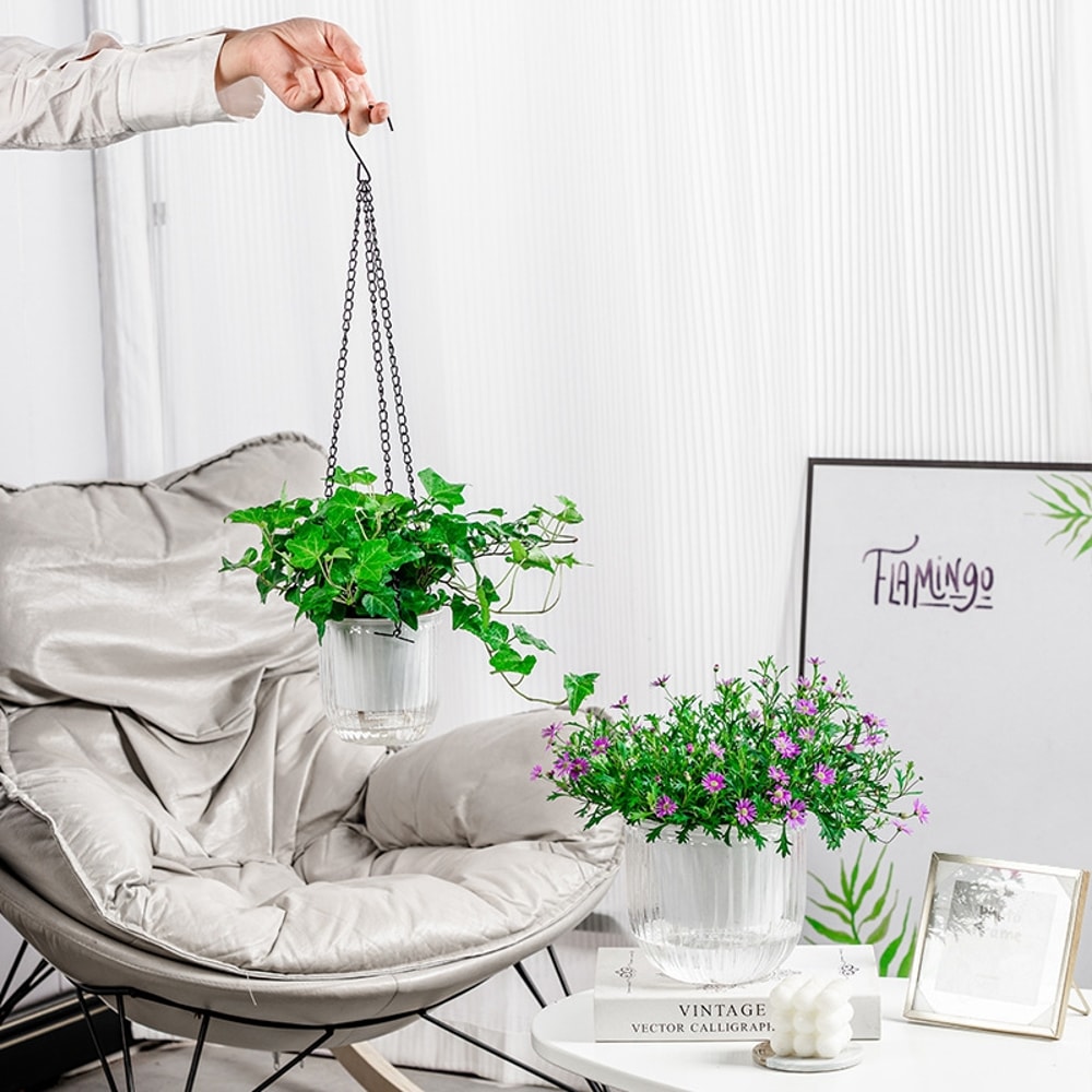 Self Watering Hydroponic Flowerpot Durable Plastic Indoor Plant Pot With Self Absorbing Water Syste 2