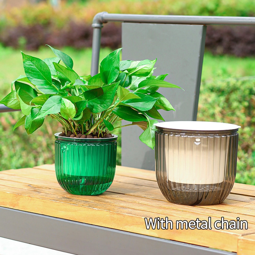 Self Watering Hydroponic Flowerpot Durable Plastic Indoor Plant Pot With Self Absorbing Water Syste 3