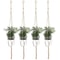 Macrame Hanging Planter Boho Flower Pot Holder for Home, Balcony & Garden Knotted Rope Decor