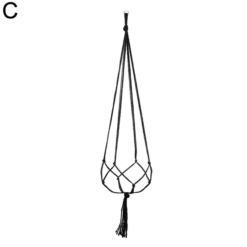 Macrame Hanging Planter Boho Flower Pot Holder for Home, Balcony & Garden Knotted Rope Decor