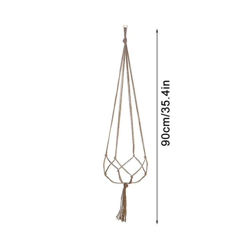 Macrame Hanging Planter Boho Flower Pot Holder for Home, Balcony & Garden Knotted Rope Decor