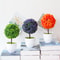 Snow Ball Tree Artificial Bonsai Plant Potted Decorative Ornament For Home Garden Decor Ideal For 2