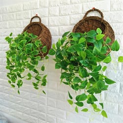 flower wall hanging wicker planter elegant wicker basket for home & garden decor