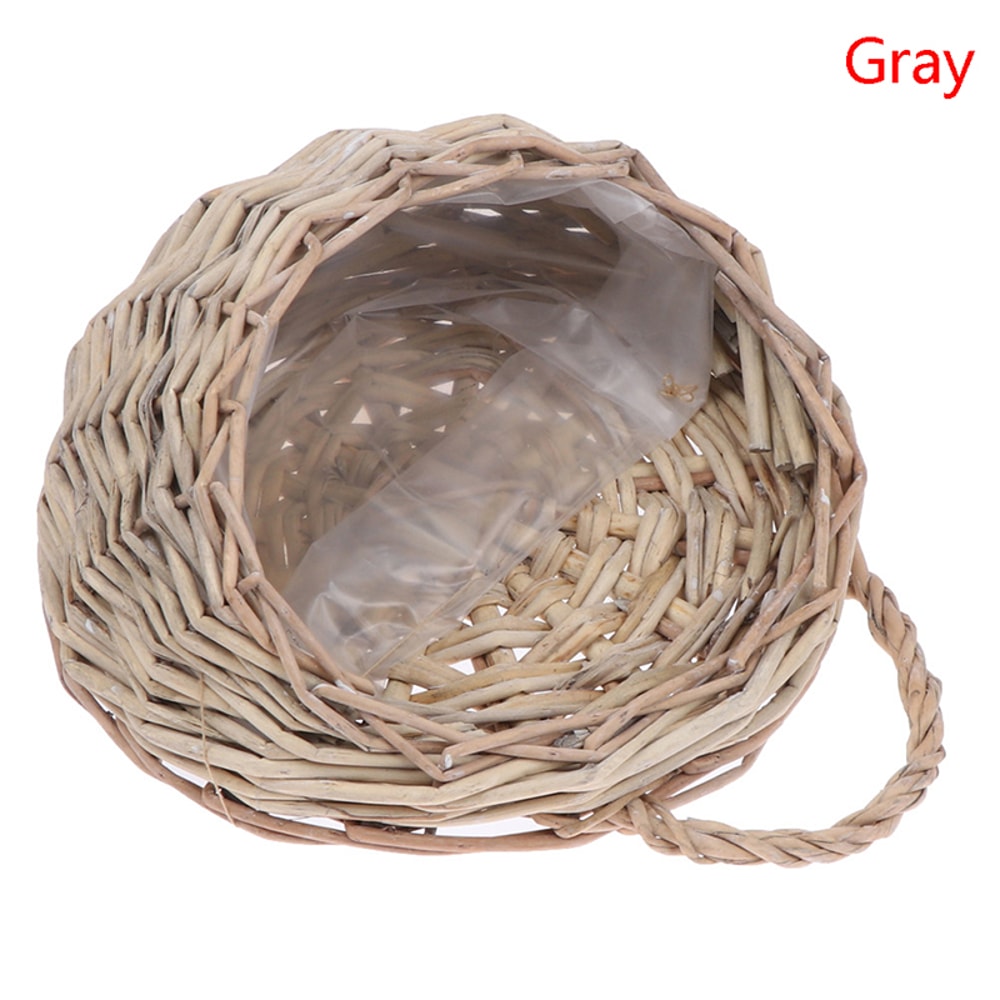 Flower Wall Hanging Wicker Planter Elegant Wicker Basket For Home Garden Decor 7