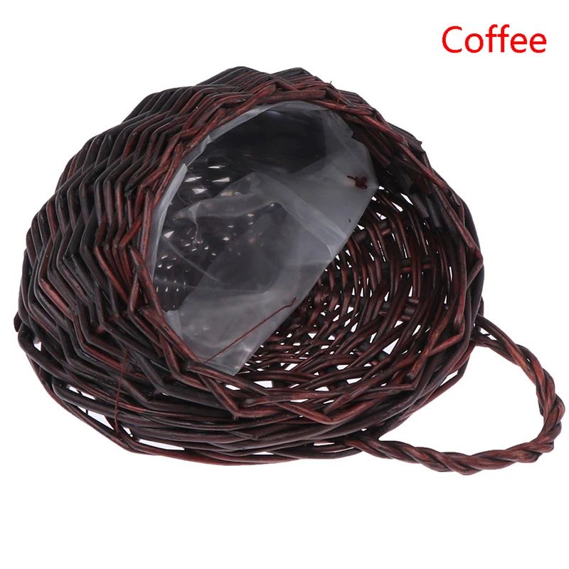 Flower Wall Hanging Wicker Planter Elegant Wicker Basket For Home Garden Decor 6