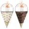 Wicker Rattan Wall Hanging Planter Conical Shaped Flower Pot For Garden And Home Decor 2