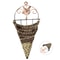 Wicker Rattan Wall Hanging Planter Conical Shaped Flower Pot For Garden And Home Decor 5
