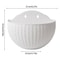 Wall Mounted Imitation Rattan Flower Basket Semi Circular Hanging Planter For Garden Decor 7