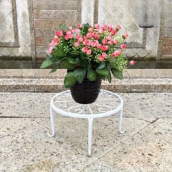 tall cast iron plant stand heavy duty vintage flower pot holder for indoor & outdoor use