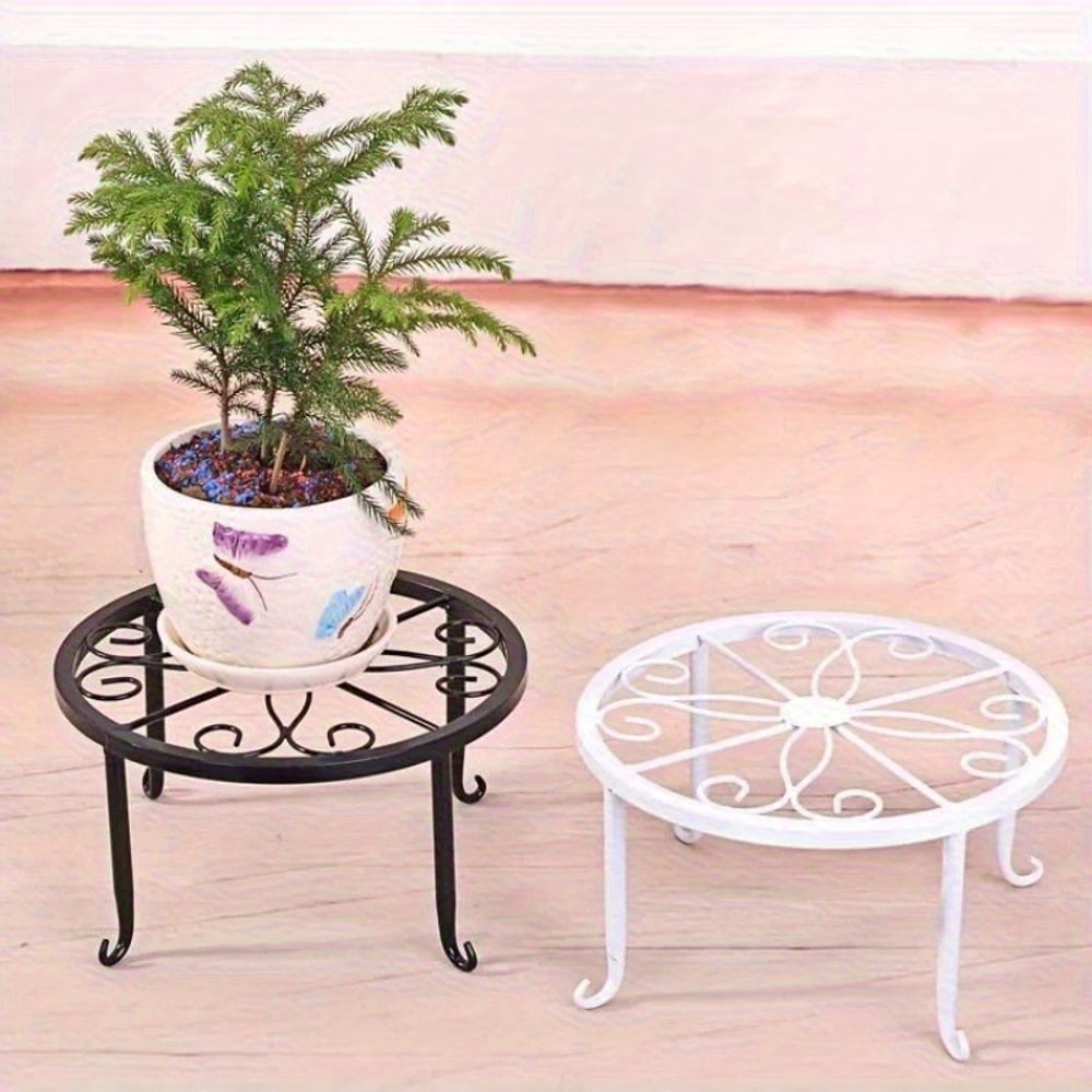Tall Cast Iron Plant Stand Heavy Duty Vintage Flower Pot Holder For Indoor Outdoor Use 2