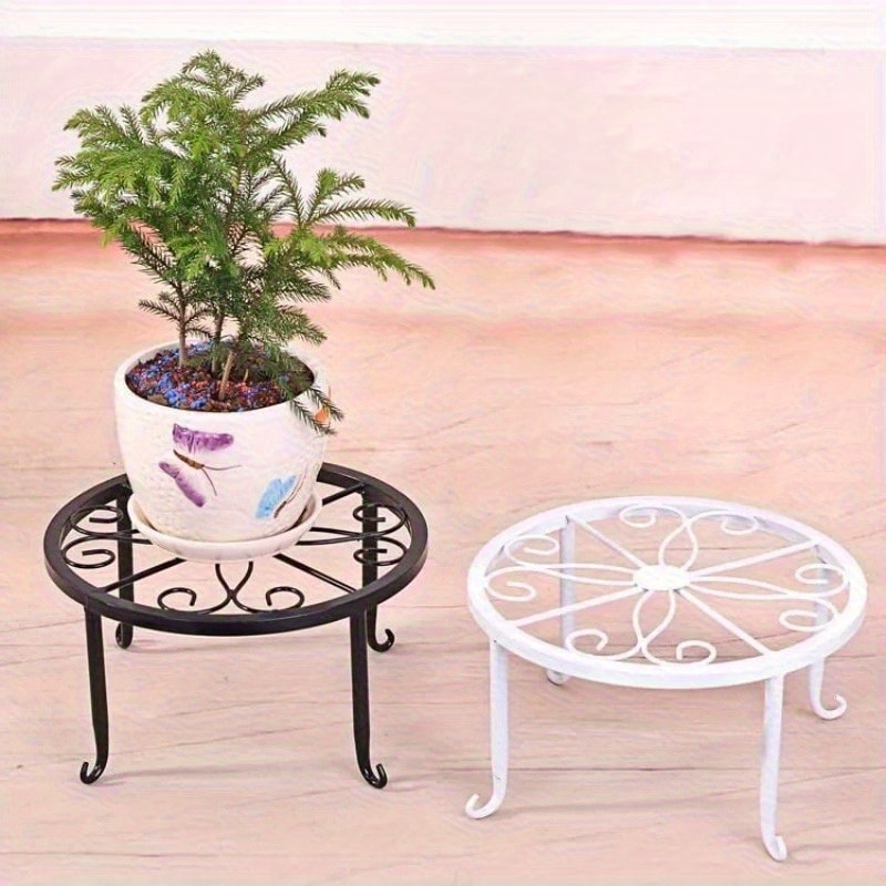 Tall Cast Iron Plant Stand Heavy Duty Vintage Flower Pot Holder For Indoor Outdoor Use 2