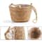 Braided Jute Rope Plant Storage Basket Indoor Outdoor Hanging Flower Pot Stand 4