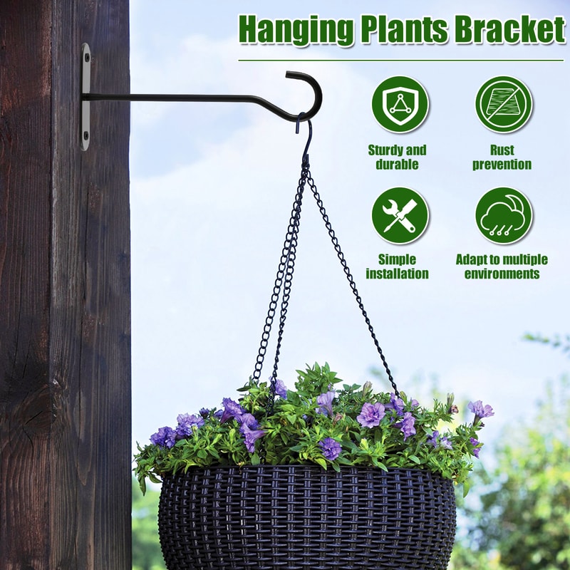 Heavy Duty Metal Plant Hooks For Hanging Baskets Bird Feeders Lanterns Wind Chimes Wall Mounted Out 1