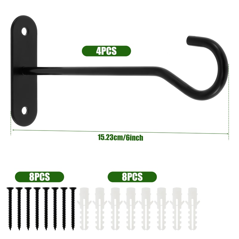 Heavy Duty Metal Plant Hooks For Hanging Baskets Bird Feeders Lanterns Wind Chimes Wall Mounted Out 5