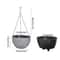 Hanging Basket Planter Premium Round Plastic Garden Pot With Drainer Chain For Hanging Flowers 4