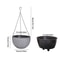 Hanging Basket Planter Premium Round Plastic Garden Pot With Drainer Chain For Hanging Flowers 4