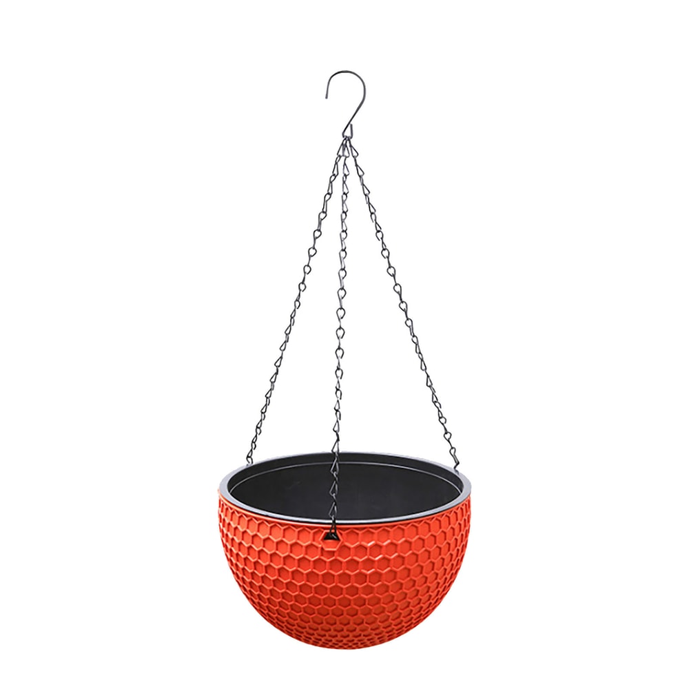 Hanging Basket Planter Premium Round Plastic Garden Pot with Drainer & Chain for Hanging Flowers
