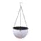 Hanging Basket Planter Premium Round Plastic Garden Pot With Drainer Chain For Hanging Flowers 8