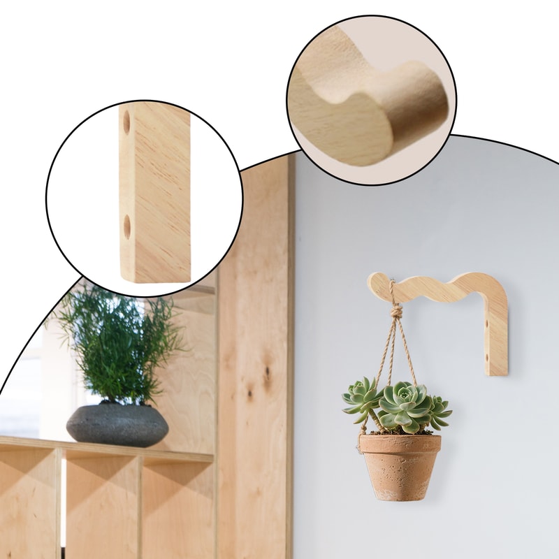 Farmhouse Wall Mount Plant Hanger Bracket for Flower Basket Planter Pot or Wind Chime Sturdy Macrame Garden Decorati