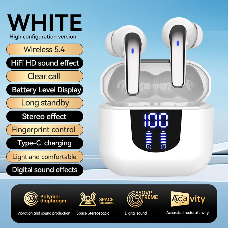 Wireless Earphones With Heavy Bass Noise Reduction And Ultra Long Battery Life For Calls And Gaming 8