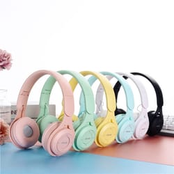 wireless bluetooth gaming headset with mic - macaron headphones for mobile & tablet