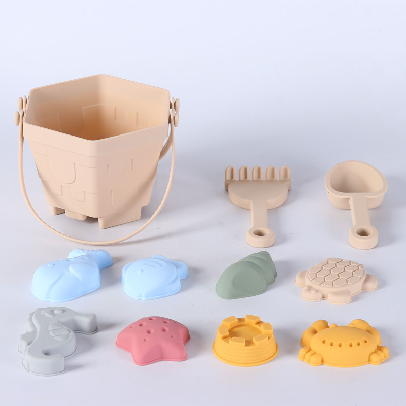 Silicone Beach Bucket Set For Kids Outdoor Sand Digging Tool Plastic Beach Toys For Sand Play And D 5