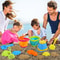 Collapsible Silicone Beach Toy Set for Kids Foldable Travel Bucket & Sand Toys for Summer Outdoor Fun