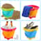 Collapsible Silicone Beach Toy Set for Kids Foldable Travel Bucket & Sand Toys for Summer Outdoor Fun