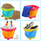 Collapsible Silicone Beach Toy Set for Kids Foldable Travel Bucket & Sand Toys for Summer Outdoor Fun