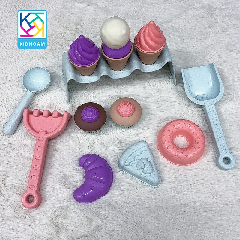 Childrens Ice Cream Cone Beach Play Set With Backpack Perfect Sand Digging And Snow Play Tools For 2