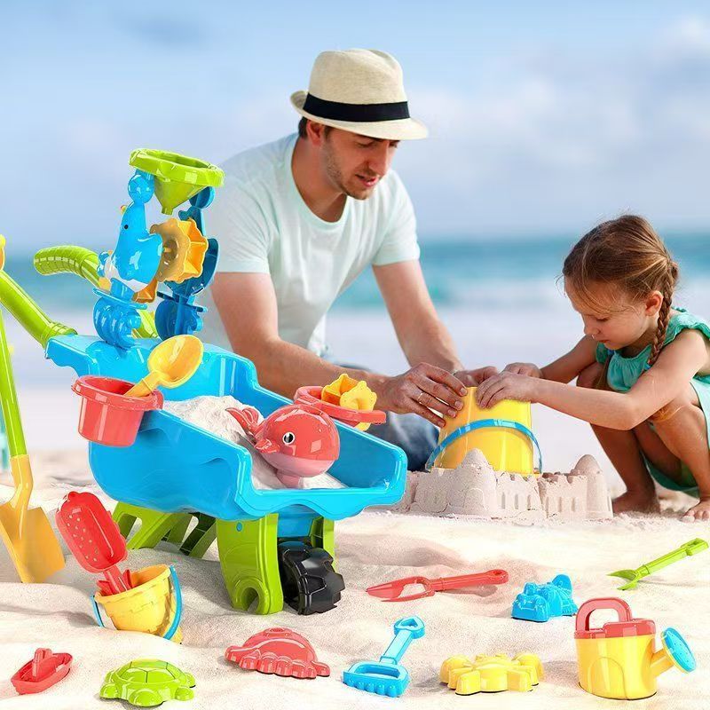 Beach Water Play Cart Bulldozer Kids Outdoor Toy For Beach Fun Water Play 0