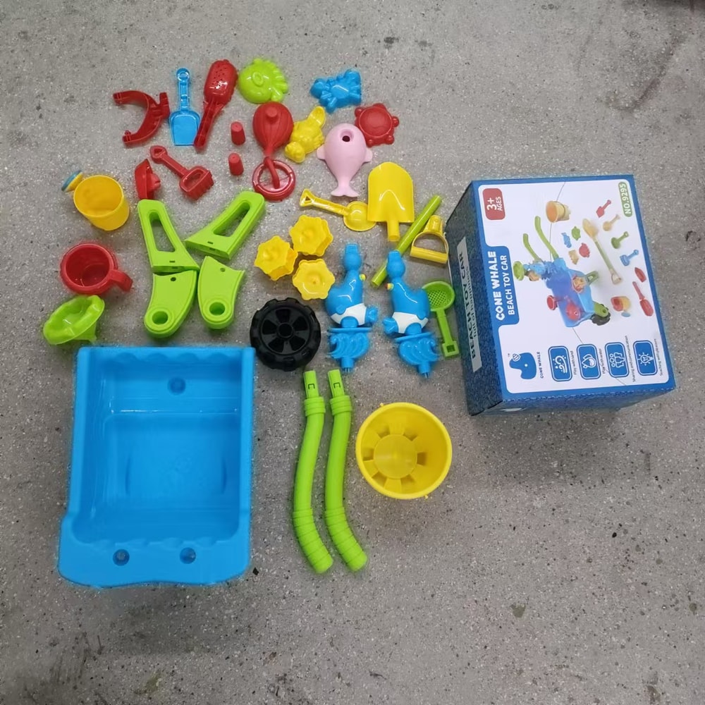 Beach Water Play Cart Bulldozer Kids Outdoor Toy For Beach Fun Water Play 2