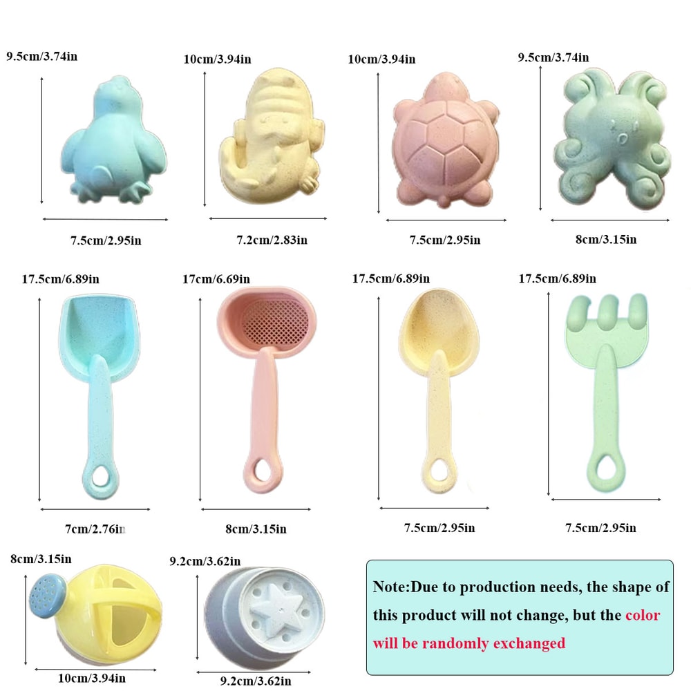 Beach Toys for Kids Sand Toys Set with Bucket Shovel and Rake Fun Outdoor Sandbox Play Set for Toddlers