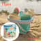 Kids Foldable Beach Bucket Set Soft Silicone With Shovels Rakes Molds Portable And Ideal For Beach 8