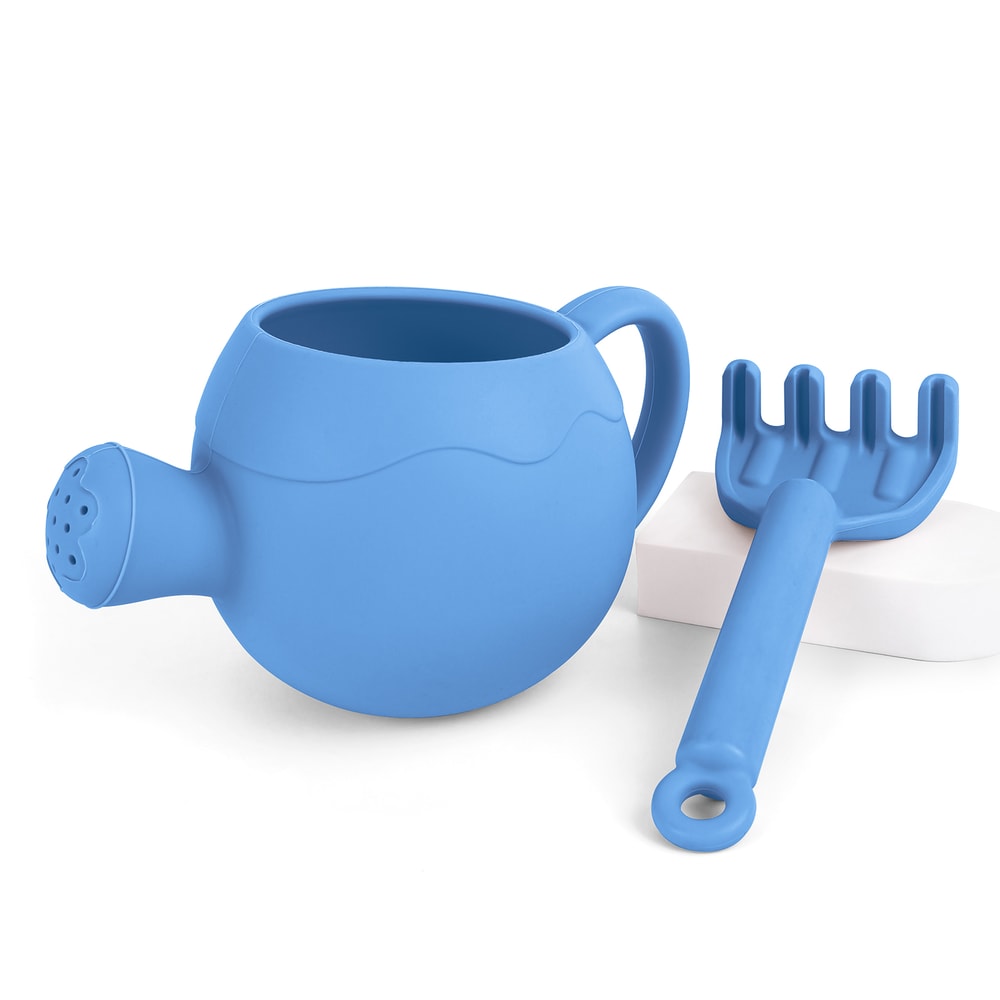 Baby Beach Toy Set for Kids Sand Play Rake Watering Pot & Silicone Beach Tools for Outdoor Fun