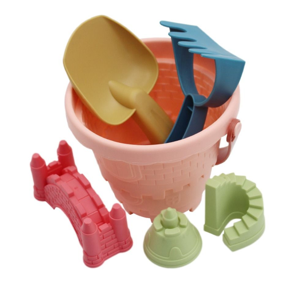 Interactive Sand Toys Set Beach Castle Bucket Shovel Rake And Mold Kit For Kids And Families 6