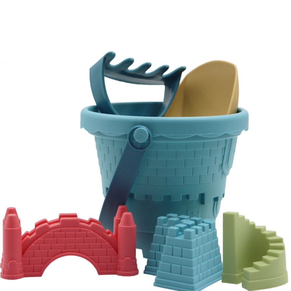 Interactive Sand Toys Set Beach Castle Bucket Shovel Rake And Mold Kit For Kids And Families 7
