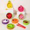 Montessori Wooden Color Matching Fruit Puzzle Educational Cognitive Bead Fine Motor Skills Toy for Kids