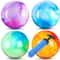 Marbleized Inflatable Bouncy Balls For Kids Perfect For Indoor Outdoor Play 0