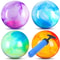 Marbleized Inflatable Bouncy Balls For Kids Perfect For Indoor Outdoor Play 0