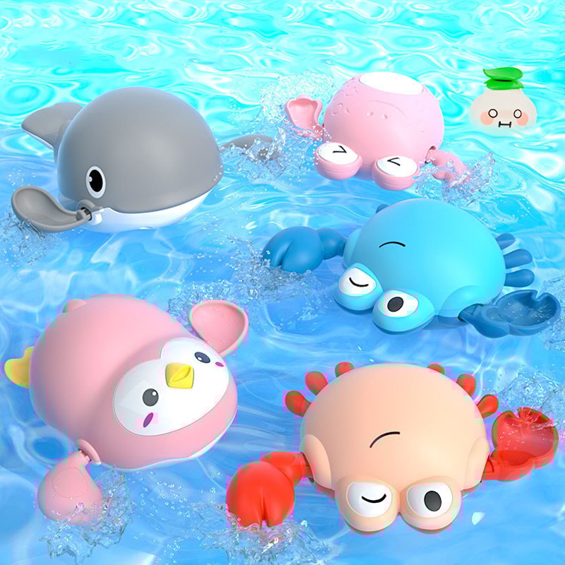 Cute Floating Duck Bath Toy For Toddlers Wind Up Swimming Bath Toy For Newborns Boys Girls 4