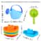 Floating Boat Bath Toy for Kids Colorful Stacked Boat Playset with Spoon and Water Bottle