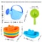 Floating Boat Bath Toy for Kids Colorful Stacked Boat Playset with Spoon and Water Bottle