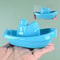 Floating Boat Bath Toy for Kids Colorful Stacked Boat Playset with Spoon and Water Bottle