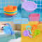 Floating Boat Bath Toy for Kids Colorful Stacked Boat Playset with Spoon and Water Bottle