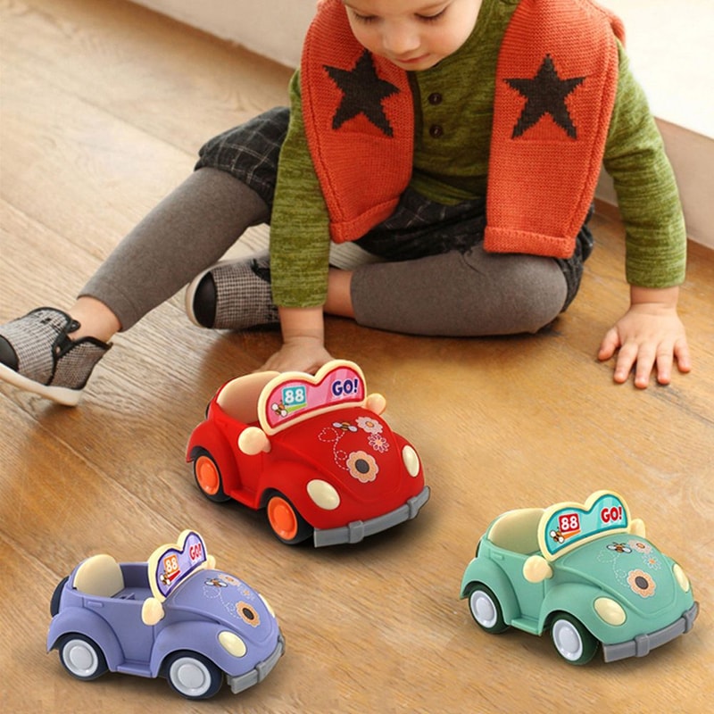 Convertible Purple Car Toy Model Set Pull Back Miniature Dollhouse Furniture For Kids Perfect For B 0